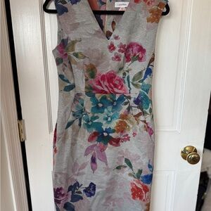 Calvin Klein Floral Print Dress - Multicolor
